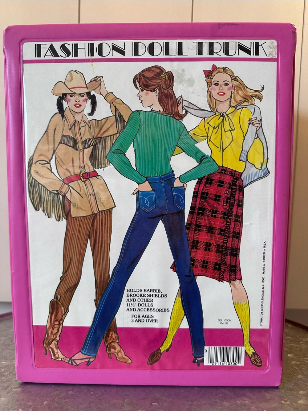 Barbie Fashion Doll Trunk Pink with Illustrated Outfit Artwork